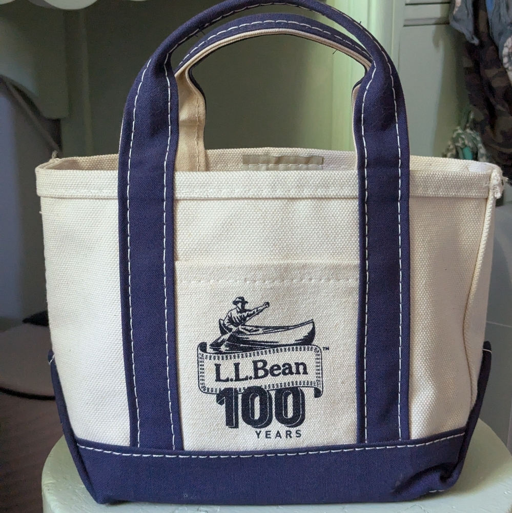 L.L. Bean 100th Anniversary Boat + Tote - Navy + Cream